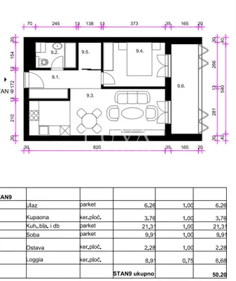 Zagreb, east - New build apartment S9, 50 m² - 7