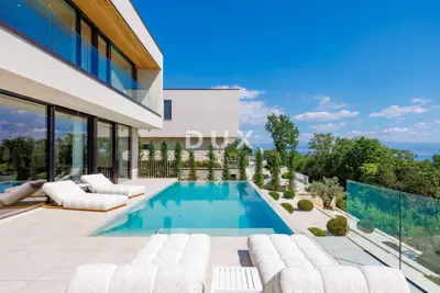 Villa 250 m², Mošćenička Draga - atemberaubender Panoramablick auf das Meer - 5
