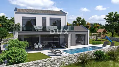 House 131 m², Tinjan - pool and spacious garden area