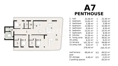 OPATIJA, IČIĆI - Penthouse with rooftop terrace and private pool - 6