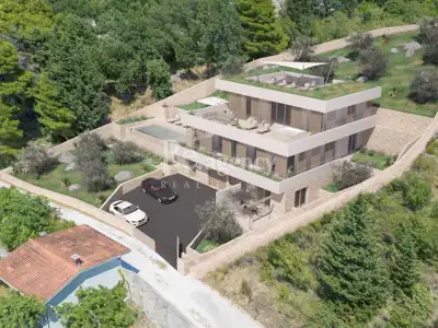 Omiš, Borak - Building plot with a project for villa construction - 2