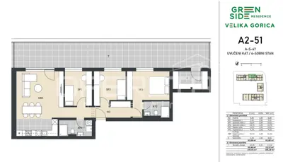 Stan 105 m², Velika Gorica - 4 sobe, terasa - 14