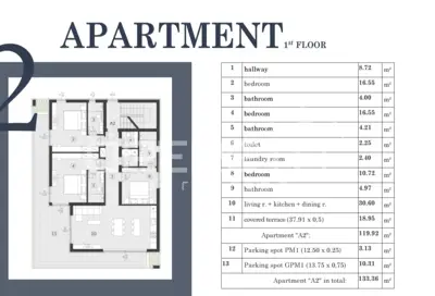 Wohnung 133,4 m², Medulin - 1. Stock, 3 Schlafzimmer - 12