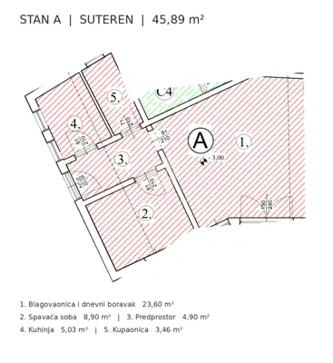 Apartment 45.9 m², Gornje Vrapče - 2 rooms, new construction - 7