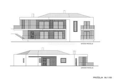 Building plot, Pićan - building permit and house project with pool - 5