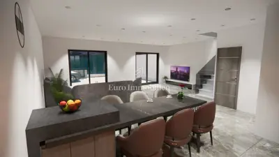 Kuća 135 m², Vrbnik - bazen i roh bau faza - 13