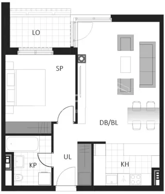Wohnung 58 m², Delnice Zentrum - Neubau in Lujzijani