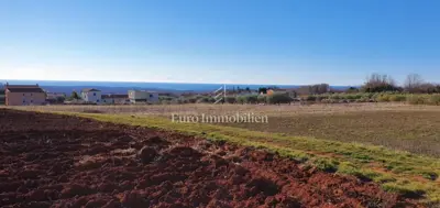 Građevinsko zemljište 1.019 m², Kaštelir-Labinci - pogled na more - 2