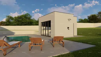 House under construction, Vozilići, pool and auxiliary building - 5