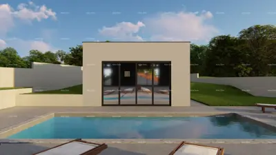 House under construction, Vozilići, pool and auxiliary building - 3