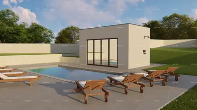 Kuća u izgradnji, Vozilići, bazen i pomoćni objekt