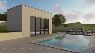 House under construction, Vozilići, pool and auxiliary building - 4