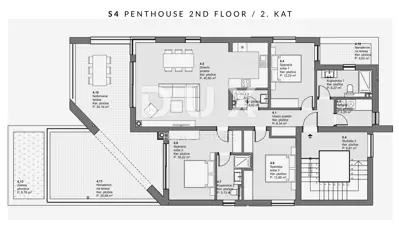 Penthouse 110.7 m², Vodice - panoramic sea view - 7