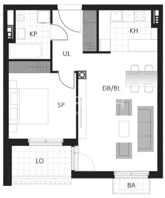 Wohnung 58 m², Delnice Zentrum - Neubau in Lujzijani