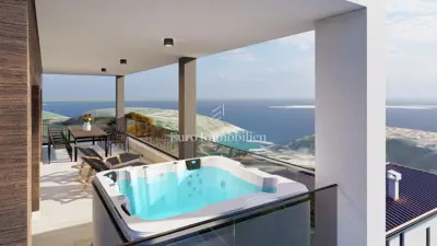 Wohnung 145 m², Vrbnik auf der Insel Krk, atemberaubender Panoramablick auf das Meer