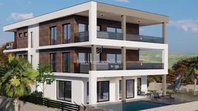Stan 145 m², Vrbnik na otoku Krku, panoramski pogled na more - 8