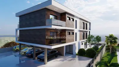 Stan 145 m², Vrbnik na otoku Krku, panoramski pogled na more - 6