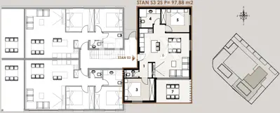 Stan 90,87 m², Privlaka - vrt, bazen i pogled na more - 18