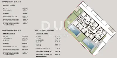 Stan 90,87 m², Privlaka - vrt, bazen i pogled na more - 19