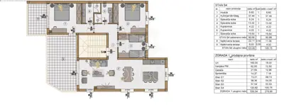 Pula – Moderan Penthouse Z1 u novogradnji s velikom terasom i 3 spavać - 19
