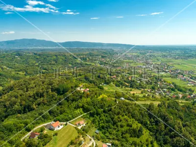 Building land 5,786 m², Donji Laduč - panoramic view - 2