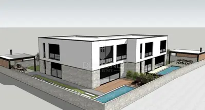 Ližnjan, Haus mit Pool und Meerblick - 2