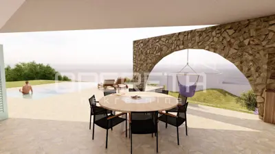 Građevinsko zemljište 924 m², Trget - panoramski pogled na more - 5