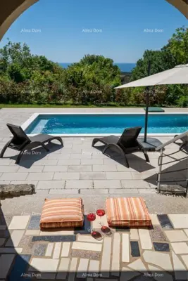 Haus 123 m², Raša - Pool und Meerblick - 14