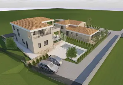 Bauland 472 m², Svetvinčenat - Baugenehmigung - 2