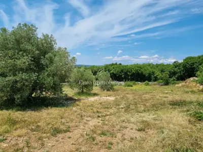 Labin - land with building permit and view - 2