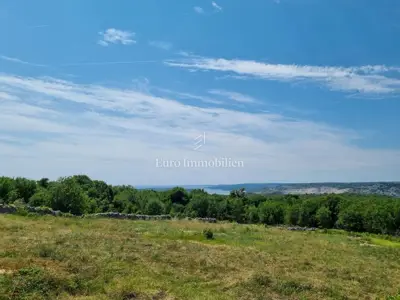 Labin - land with building permit and view