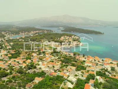 Baugrundstück 1 192 m², Lumbarda, Meerblick - 8