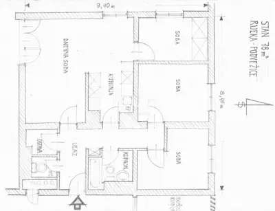 Stan 73 m², Gornja Vežica - 3S+DB, pogled na more - 16