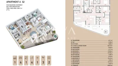 Penthouse 168 m², Volosko - luxuriöses Interieur und Jacuzzi auf der Terrasse - 11