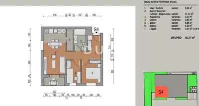 Apartment 56.3 m², Dugo Selo - Zapad, 3 rooms under construction - 9