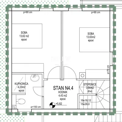 Apartment 82.5 m², Nerezine - 2 bedrooms and terrace - 10