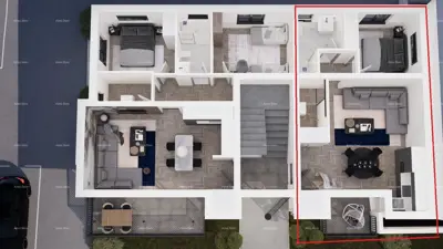 Stan 55,60 m², Žminj - 1 spavaća soba, loggia i terasa - 9