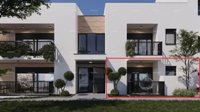 Stan 55,60 m², Žminj - 1 spavaća soba, loggia i terasa - 2