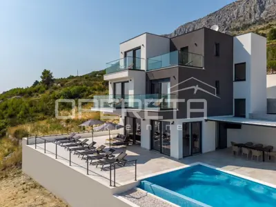 Vila 256 m², Čelina kraj Omiša, panoramski pogled na more - 12
