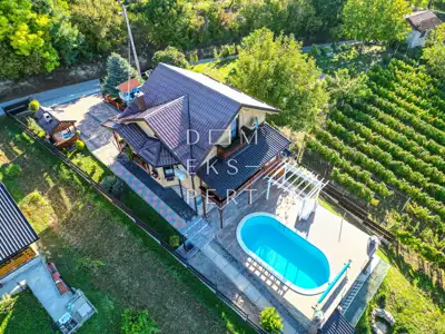 Hrnjanec, Investicijska drvena kuća s bazenom, 178 m²-okolica Zagreba - 5