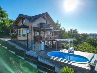 Hrnjanec, Investicijska drvena kuća s bazenom, 178 m²-okolica Zagreba - 3