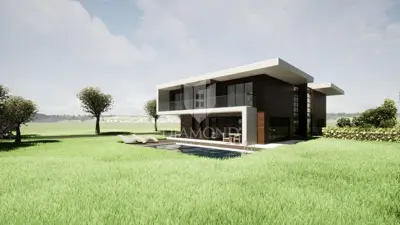 Baugrundstück, Umag Umgebung, Genehmigung für ein Doppelhaus mit Pools - 5