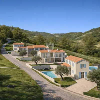 Building plot, Pićan - house project with a pool - 8