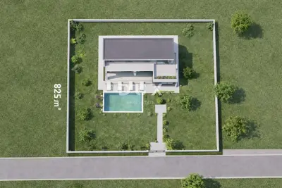 Building plot, Šišan - permit and project for a house with a pool - 3