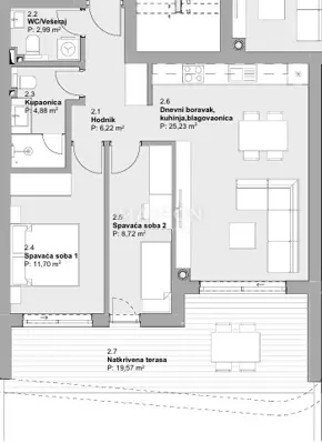 Stan 59,74 m², Vodice - mirna lokacija blizu mora - 5
