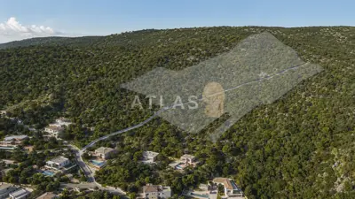 Građevinsko zemljište 13.662 m², Kostrena Plešići, pogled na more