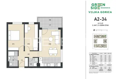 PRODAJA, VELIKA GORICA – NOVOGRADNJA | 3-SOBNI STAN 72,49m² S LOGGIJOM - 10