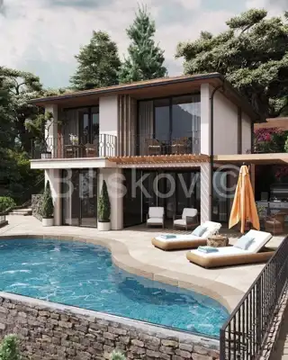 Korčula Vela Luka vila bazen pogled novogradnja prodaja - 7