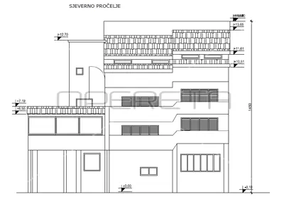 Poslovno-stambeni objekt 710 m², Split Brda, 4 etaže - 25