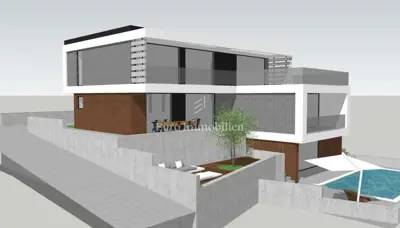 Sukošan - building plot with permit, 350 m from the sea - 9